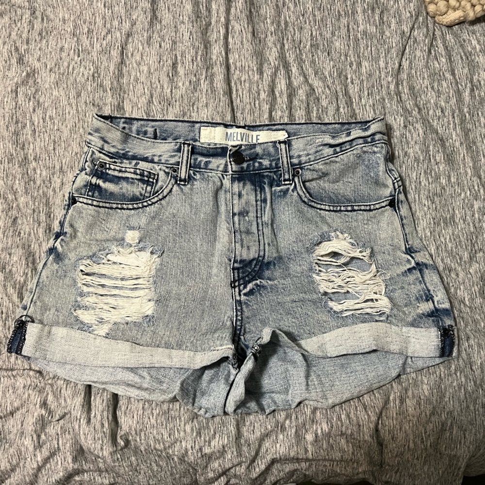 Brandy Melville distressed Jean shorts
